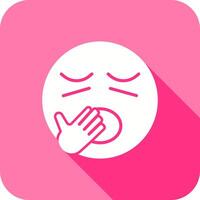 Yawning Face Icon Design vector