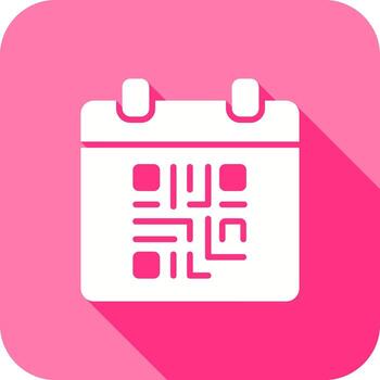 qr código calendario icono diseño vector