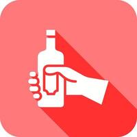 Wine Bottle Holder Icon Design vector