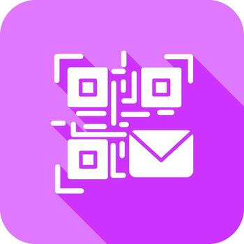 qr código correo electrónico icono diseño vector
