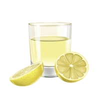 Lemonade with Lemon Slices on Transparent Background png