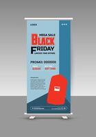 Big offer Black Friday speaker Sale Display Standee Banner Design Layout vector