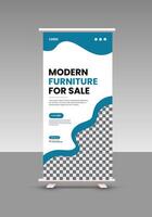 Furniture sale presentation banner design template vector
