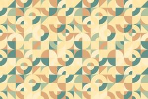 Abstract bauhaus style geometric shapes seamless repeat pattern vector