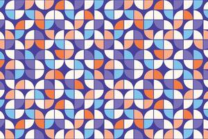 Bauhaus geometric colorful shapes seamless repeat pattern vector