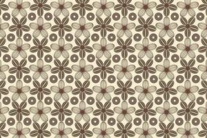 Floral style geometric shapes seamless repeat pattern vector