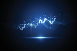 Abstract candle stick graph chart of business stock market investment trading on white background design vector