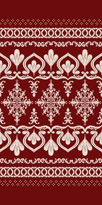 Royal Silver Ornament Embroidery On Red Burgundy Background Seamless Pattern Vintage print striped ornament floral, pattern, design for wrapping, silk, scarf, background, textile, carpet, rug, texture