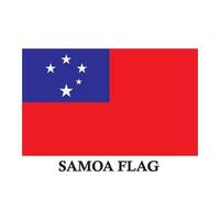Samoa flag icon design vector