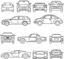 Car Icons, Simple Set of Car Related Line Icons. Contains such Icons, Animated auto related icons vector