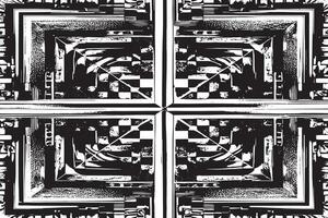 Creative Black and White Overlay Patterns vector