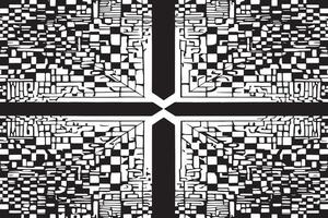 White Background with Artistic Black Patterns vector