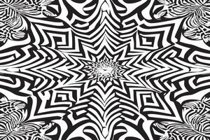 Minimalist Hypnotizing Texture in Black and White on White Canvas vector