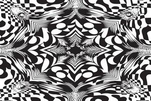 Dynamic Black and White Hypnotic Texture Patterns on White vector