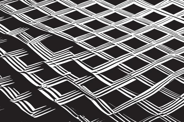 Black Abstract Lines on Clean White Texture