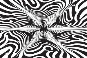 Monochrome Hypnotizing Illusions on Clean White Background vector