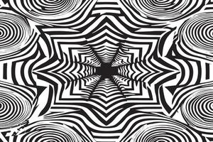Artistic Optical Texture with Black and White Illusions vector