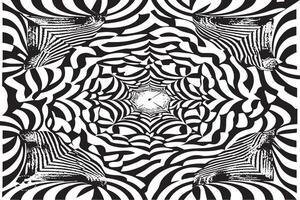 Abstract Black and White Patterns for Hypnotic Texture Design vector