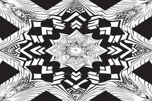 Black and White Optical Illusion Texture on Plain White Canvas vector