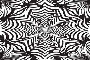 Minimal Black and White Illusion Design on Crisp White Surface vector