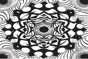 Black and White Abstract Hypnotizing Texture for Design Use vector