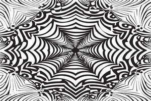 Optical Illusion Art in Black and White for Overlay Design vector