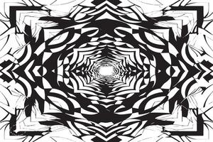 Stunning Monochrome Illusion Texture on a Plain White Backdrop vector