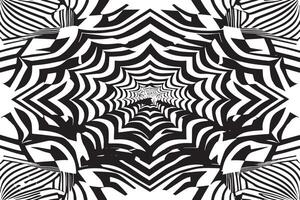 Monochrome Illusion Patterns on Bright White Surface vector