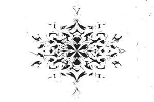 Abstract Black Patterns on Crisp White Background for Design Textures vector