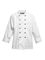 Chefs jacket with buttons and collar on transparent background png