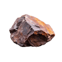 Natural mineral rock specimen with unique texture and color variations on transparent background png