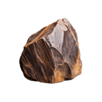 Natural polished tiger eye stone with unique patterns on transparent background png