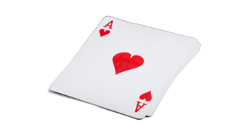 Ace of Hearts playing card on transparent background png