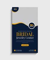 Minimalist Wedding Jewelry Sale Social Media story template vector