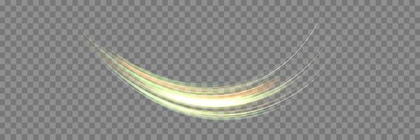 Glowing green lines. Neon realistic energy speed. Abstract light effect vector
