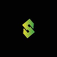 Letter S linear monogram with eps 10. vector