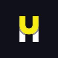 HU UH Abstract initial monogram letter alphabet logo design vector