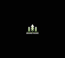 Three trees logo design. three trees illustration for environmental and residential company graphic template. vector