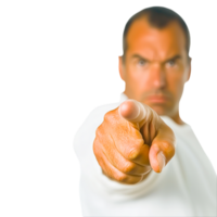 Angry Man Pointing at Camera with Intense Expression png