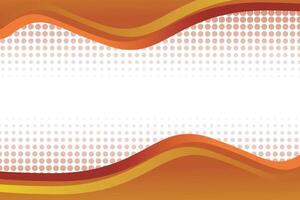 Abstract orange wavy business background with a mix of brown and halftone dots for wallpaper, banner and background vector
