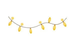Seamless Christmas Light Garland - Shining and Glowing Festive Pattern for Elegant Holiday and Winter Decor vector