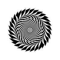 Abstract Circle Lines Spiral - Minimalist Black and White Geometric Design for Stylish Art vector