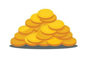Wealth Illustration with Gold Coins - Shiny Metallic Stack for Finance and Investment Art vector