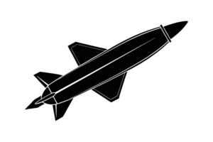 Tactical Missile Rocket Design - Modern Nuclear Warhead Illustration Isolated for Military Use vector