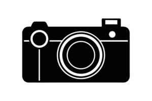 Camera Shape - Minimalist Black and White Photography Icon Design for Modern and Stylish Art vector