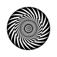 Minimalist Spiral Art - Abstract Circle Lines in Black and White Geometric Design vector