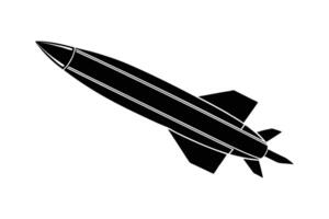 Missile Rocket - Tactical Nuclear Warhead Illustration with Modern Design, Isolated Transparent Background for Military Art vector