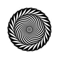 Geometric Spiral Illustration - Abstract Circle Lines in Black and White for Modern Art vector