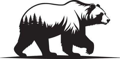 Bold Bears Silhouette Designs for Custom T-shirts and Apparel vector