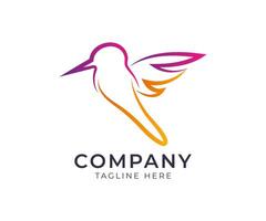 Flying bird abstract colorful logo template icon design. vector